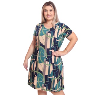 Vestido Estampado Moda Feminina  Evangélica Soltinho Estampa Sortidas em Oferta na Shopee
