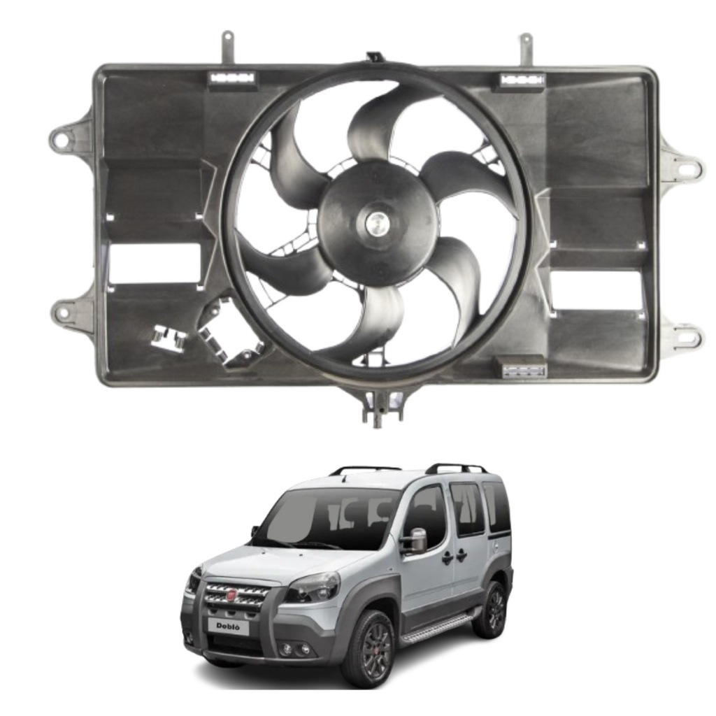 ELETROVENTILADOR/VENTOINHA FIAT DOBLO 8V/16V 2002/ COM DEFLETOR