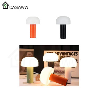 Abajur Cogumelo LED Portátil Recarregável Iluminado Led Noturno Quarto Sala Luminária De Mesa