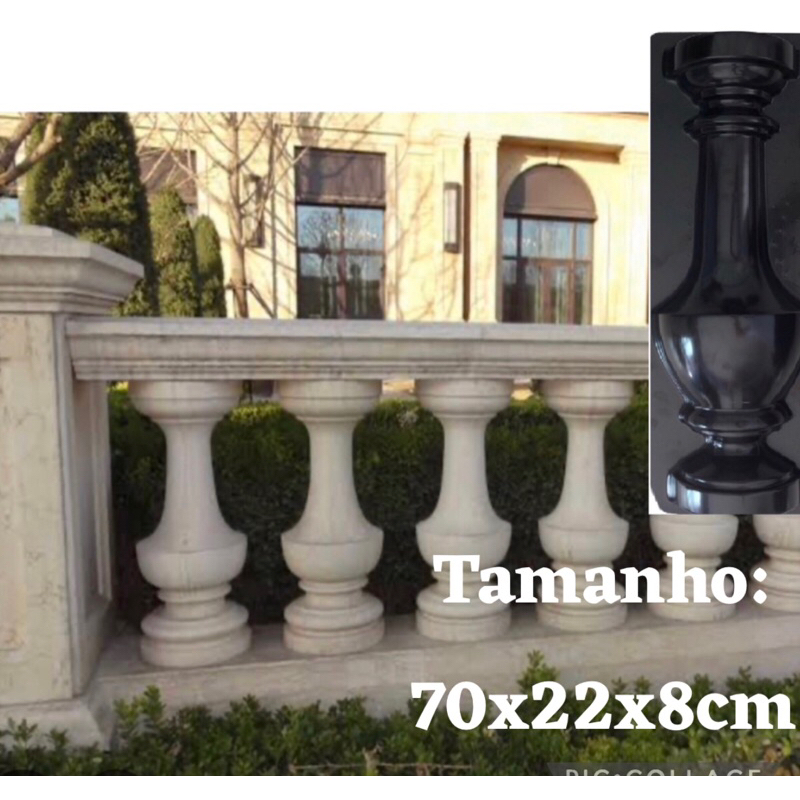 Forma Molde em Abs Virgem 3D - Coluna Balaústre Luiz Vx em Abs 70x22x8cm