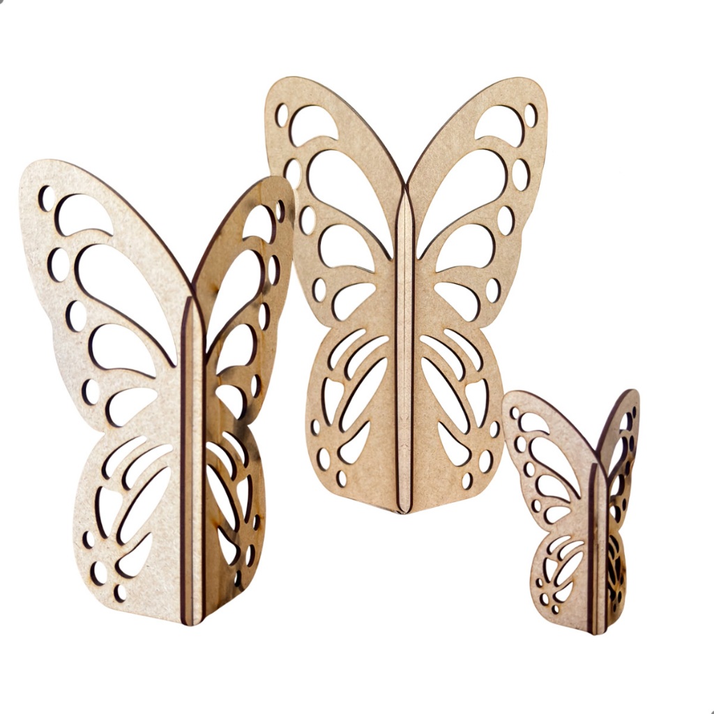 Trio Borboletas Display MDF para Decoração de Festas Temáticas Aniversário Jardim Encantado Artesanal em Oferta na Shopee