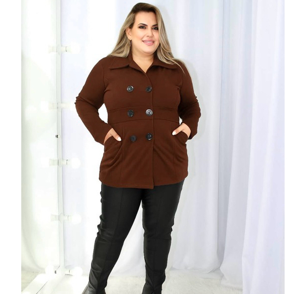Casaco sobretudo feminino blusa inverno frio quentinho Plus size G1 G2 G3