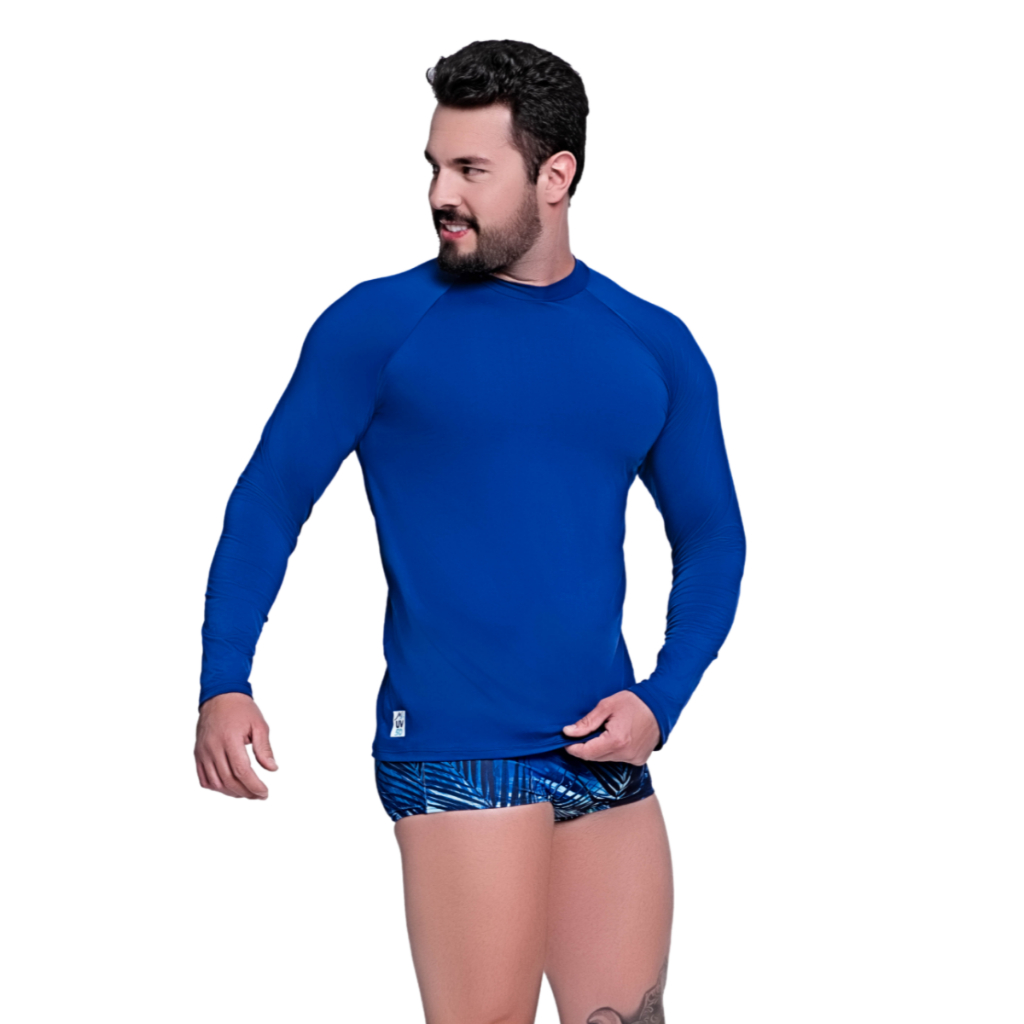 Camisa Térmica Masculina Proteção Uv 50+ Segunda Pele Camiseta Blusa Malha Fria Academia Manga Longa