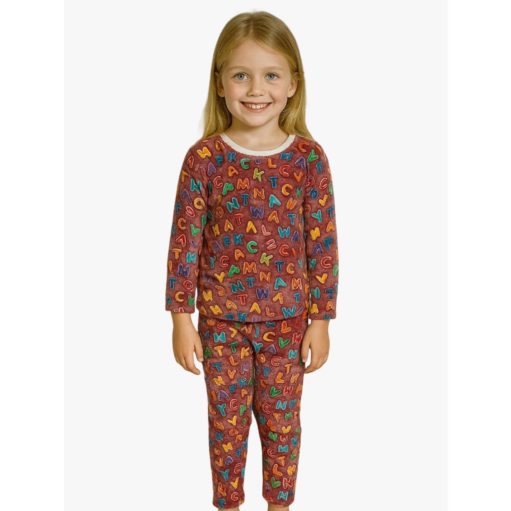 Conjunto Infantil Fleece Estampado Brilha No Escuro Meninas