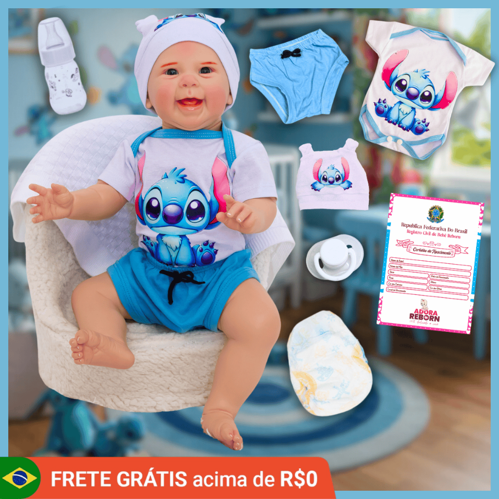 Bebê Reborn Boneco Mayze Recém-Nascida Original Realista de Silicone - Variações