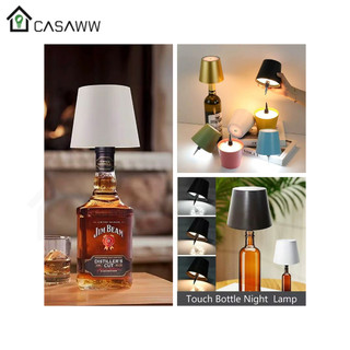 Luminária De Mesa Garrafa Bottle Light Abajur DIY LED RGB 3500K 4500K 6500K Preto Durado Branco