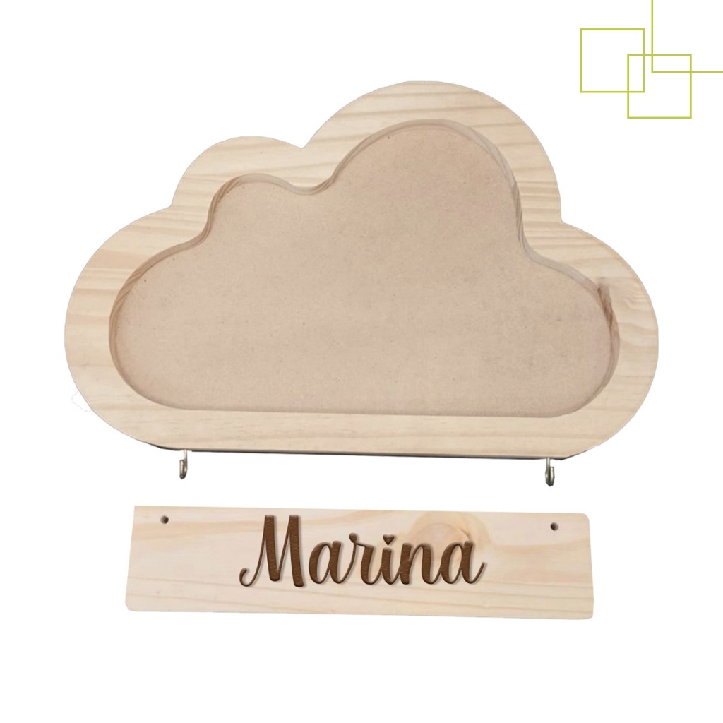 Nuvem Personalizada Porta Maternidade em Madeira Pinus Nome Bebe Criança Personalizado em Oferta na Shopee