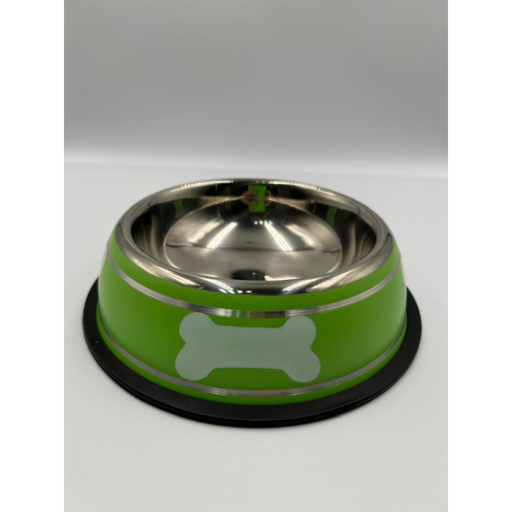 Comedouro/Bebedouro para Pet Cão ou Gato | Verde | 18cm | Capacidade: 250 ml
