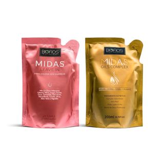 Kit Misturinha Midas Protetor Térmico Óleo E Creme Finalizador Argan - Oils Complex  + Leavein Refil