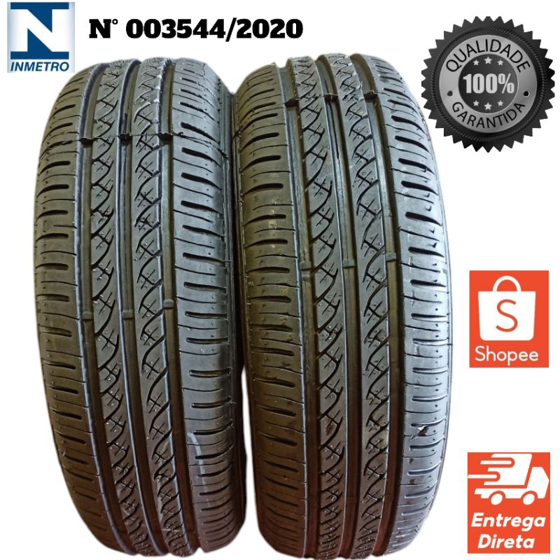 02 Pneu Remold 185/60 Aro 15 Com selo de Inmetro Barato e Resistente argo Siena HB20 Punto Promoção