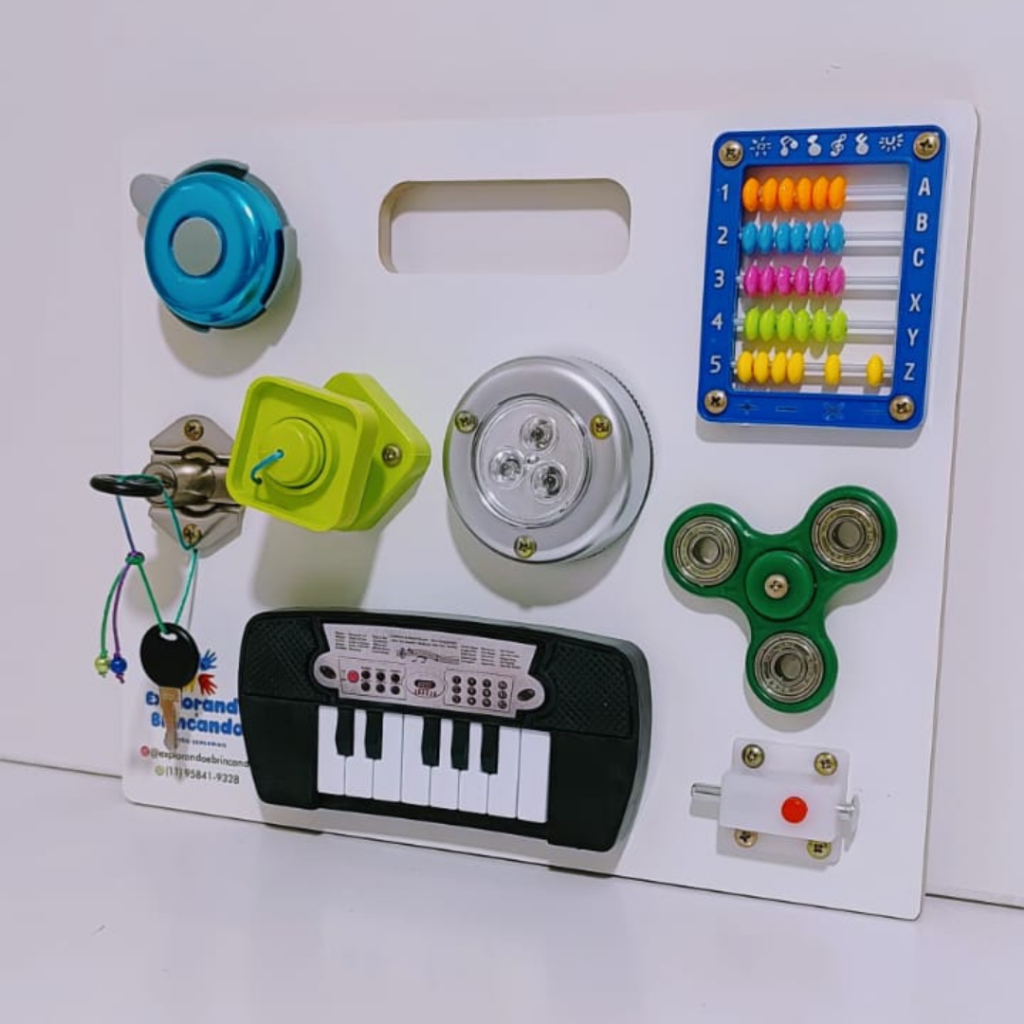 Painel Sensorial Portátil para Crianças o Tablet Educativo Montessori Brinquedo ideal para presente de Natal