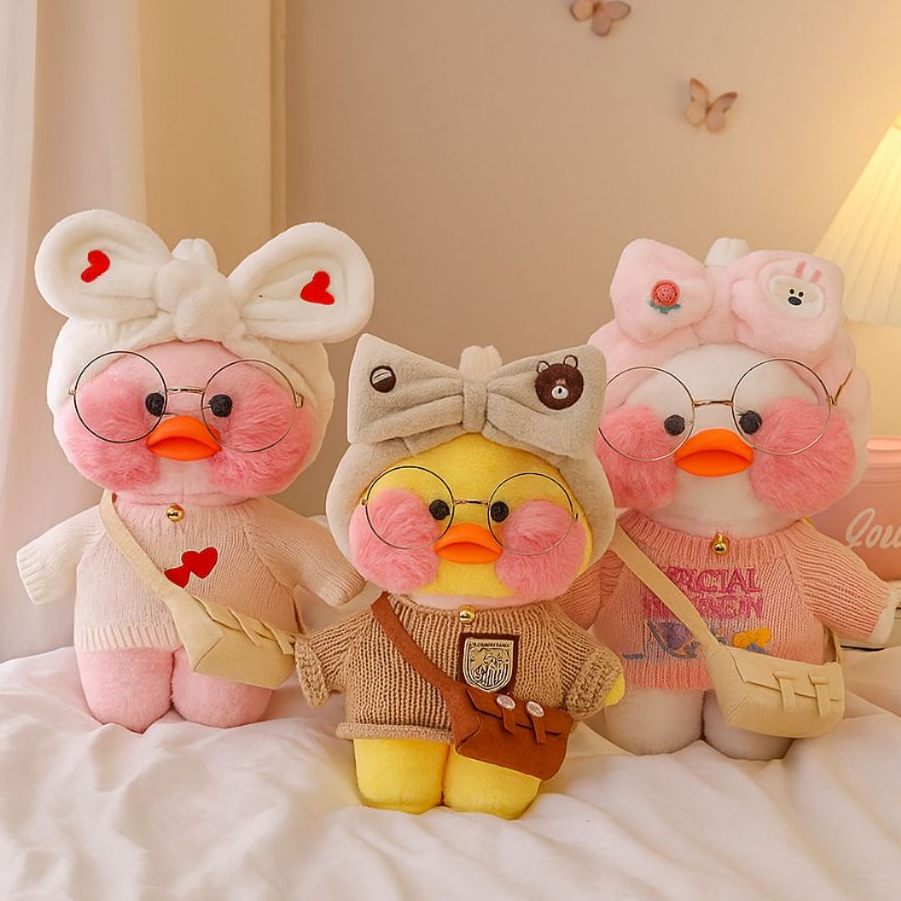 Brinquedo Pelúcia Lalafanfan Paper Duck Pato Kawaii Tiktok Fofo Patinho em Oferta na Shopee