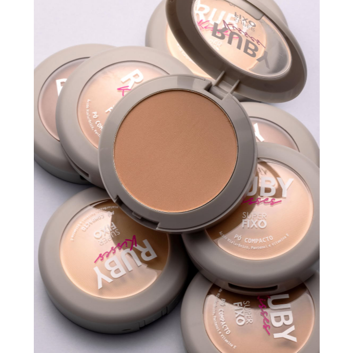 Pó Compacto Super Fixo Matte Vegano com Ácido Hialurônico RK Ruby Kisses