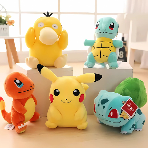 Pelúcia Pokémon 20/40cm - Hipoalérgica - Boneco Pokemon Go! Pikachu - Chamander - Squirtle em Oferta na Shopee
