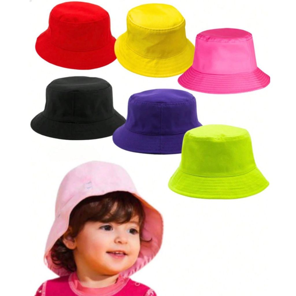 Chapéu Infantil Masculino E Feminino Bebê Praia Bucket