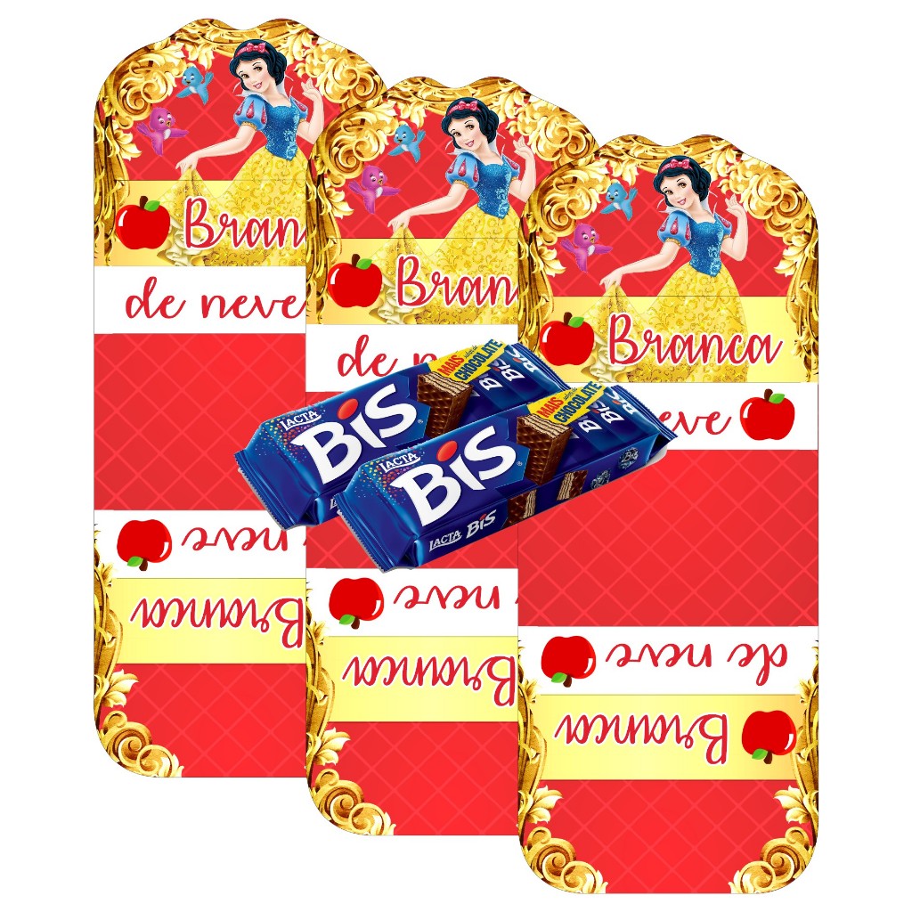 Porta Bis Duplo 3D Branca de Neve - Decoração de Festa e Mesversário Branca de Neve.
