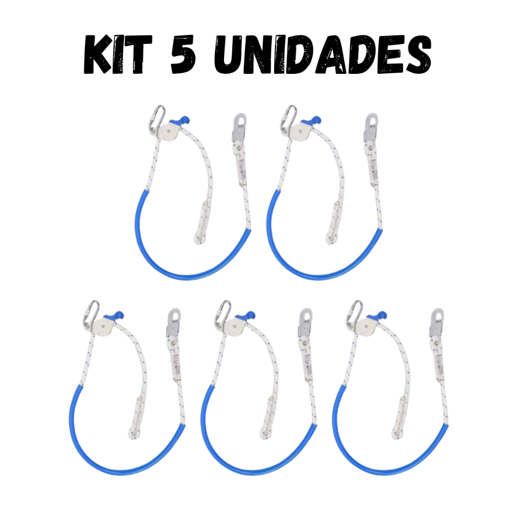 Kit 5 Talabarte Cinto Segurança Camper Posicionamento Paraquedista Trabalho Altura Epi Cp2301