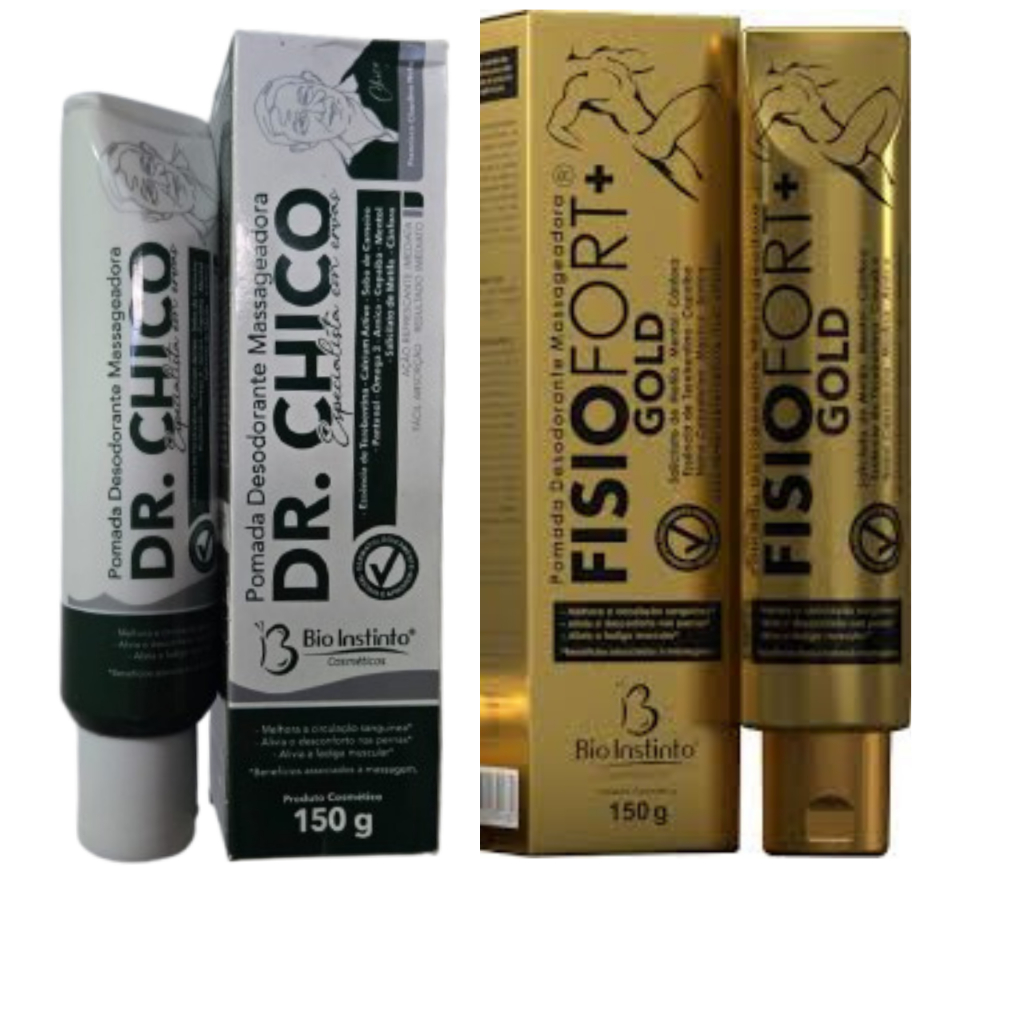 Kit Fisiofort Gold 150g + Fisiofort Premium 150g - Bio Instinto-ALIVIO IMEDIATO-