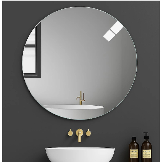 Espelho Decorativo Redondo Lapidado Para Sala Quarto Banheiro Luxo em Oferta na Shopee