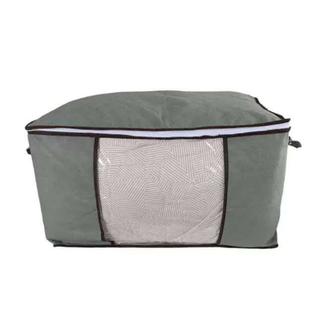 Caixa Organizadora Guarda Roupa Saco Organizador Edredom Cobertor Roupas Zíper Dobrável Anti Mofo