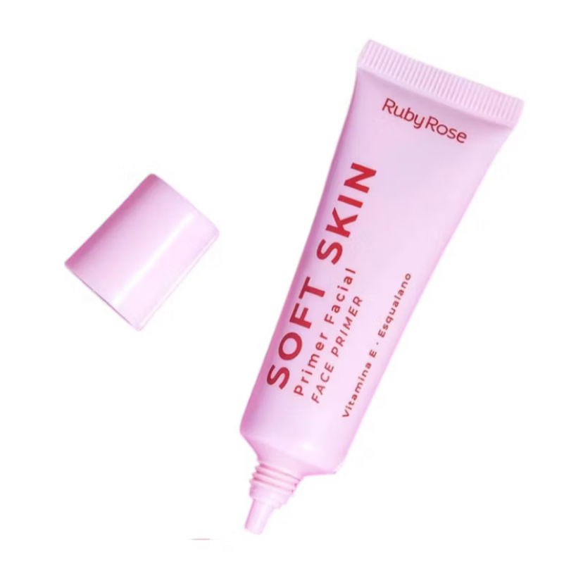 Primer Facial Para Maquiagem Soft Skin Linha Rosa Ruby Rose - 20g