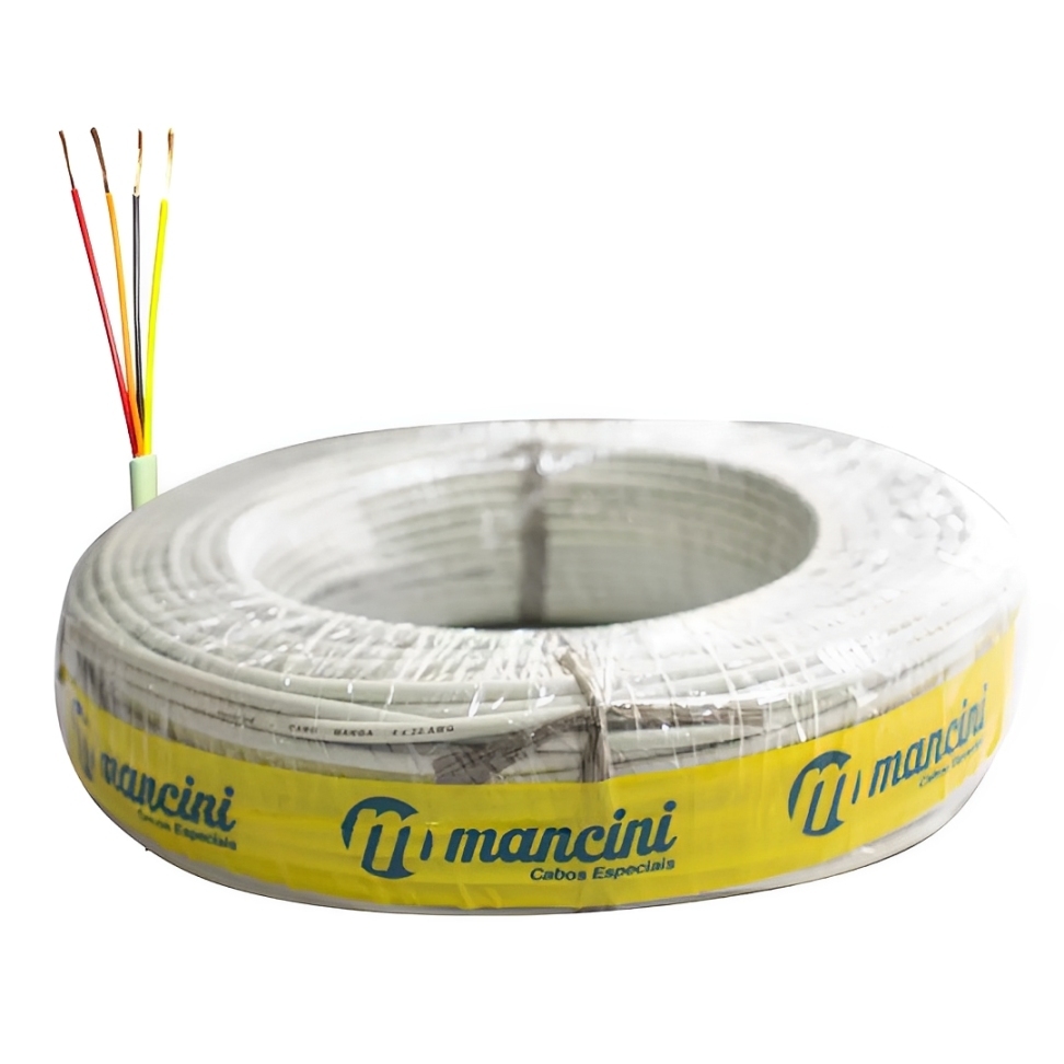 50 mt cabo manga 4x26 awg flexivel ligação de led para piscina paredão som automotivo rgb fita de led painéis de led
