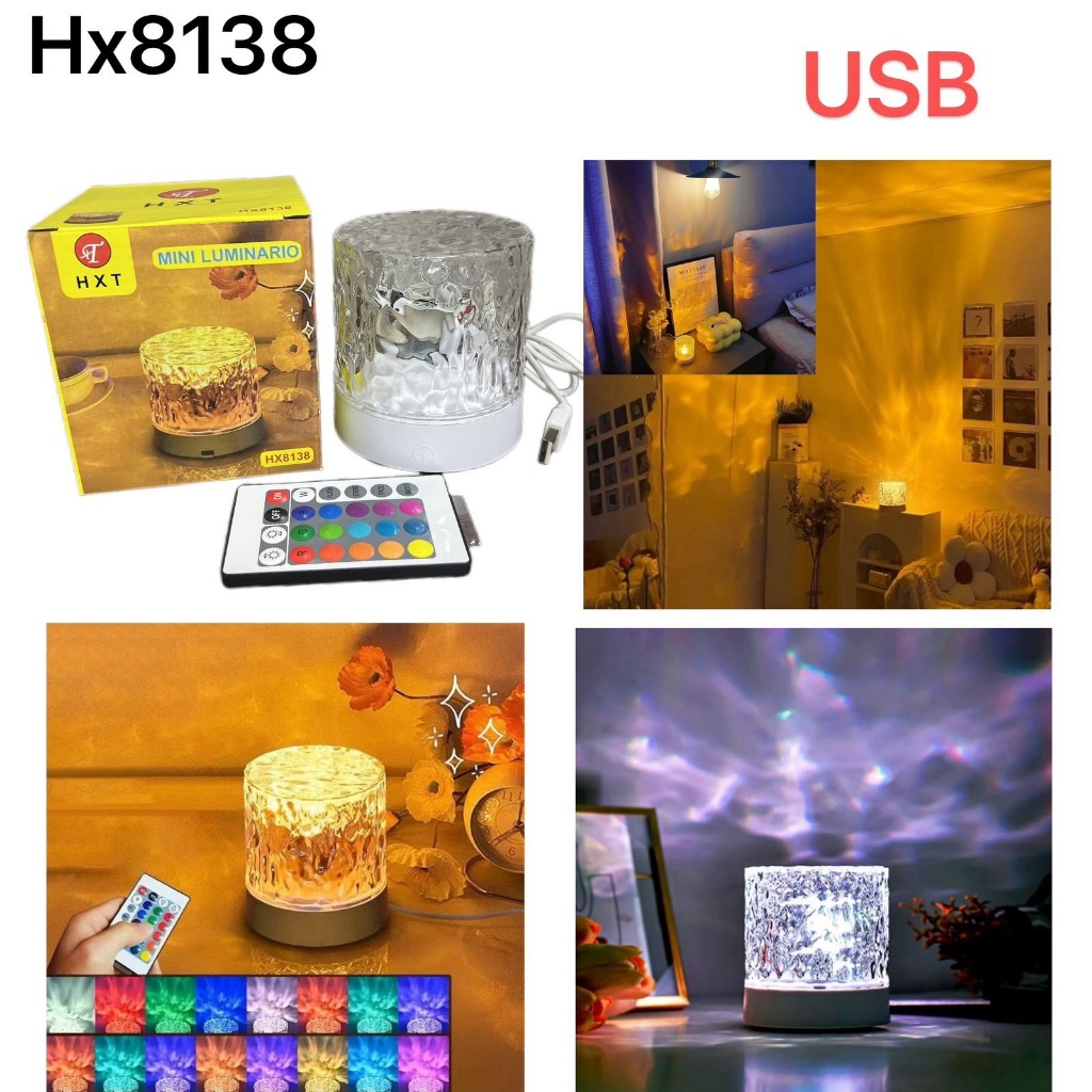 Candeeiro de mesa redondo pequeno e dinâmico 8138