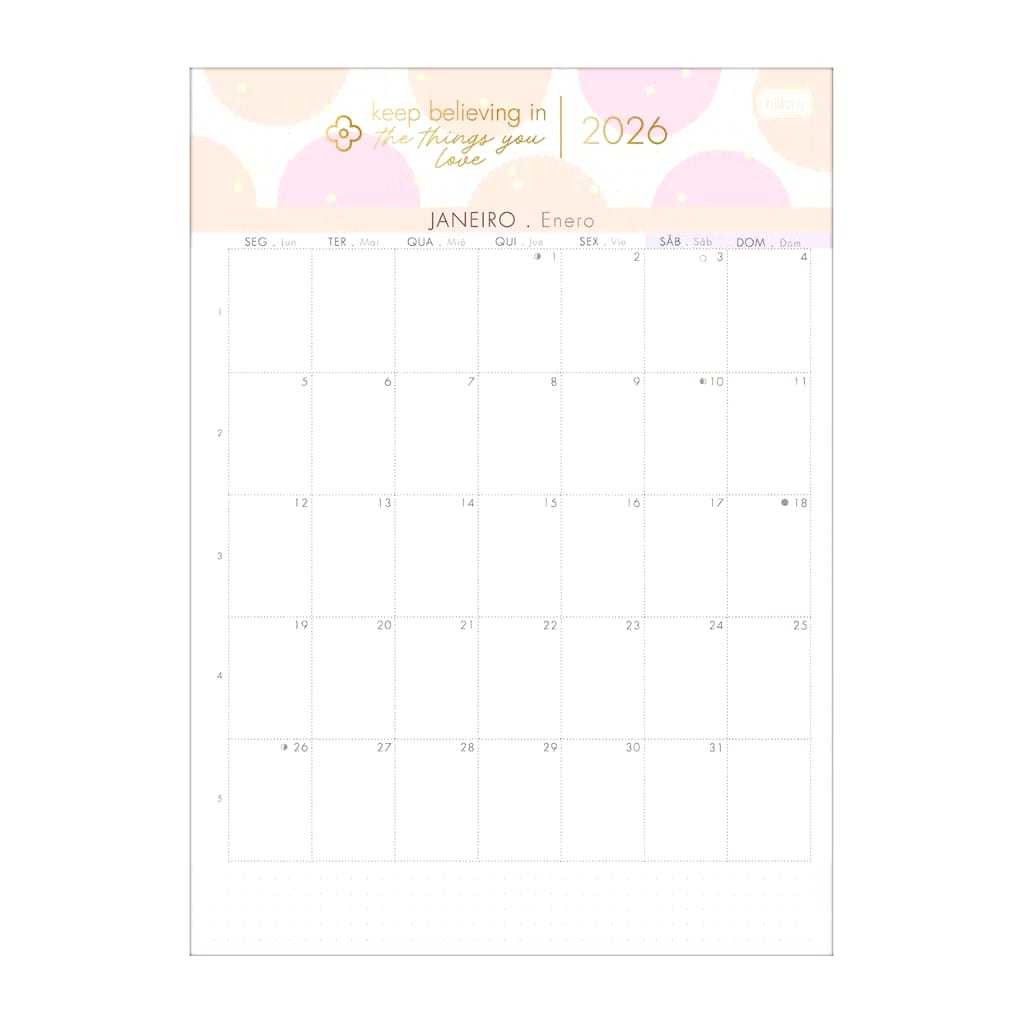 Calendário Planner de Mesa  Soho 2026