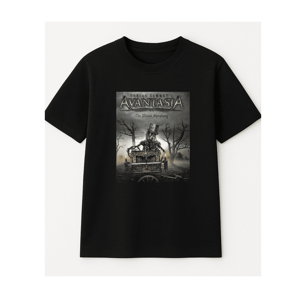 Camiseta Rock Vintage 100% Algodão – Modelo "Avantasia" | Edição Exclusiva Streetwear Unissex Casual
