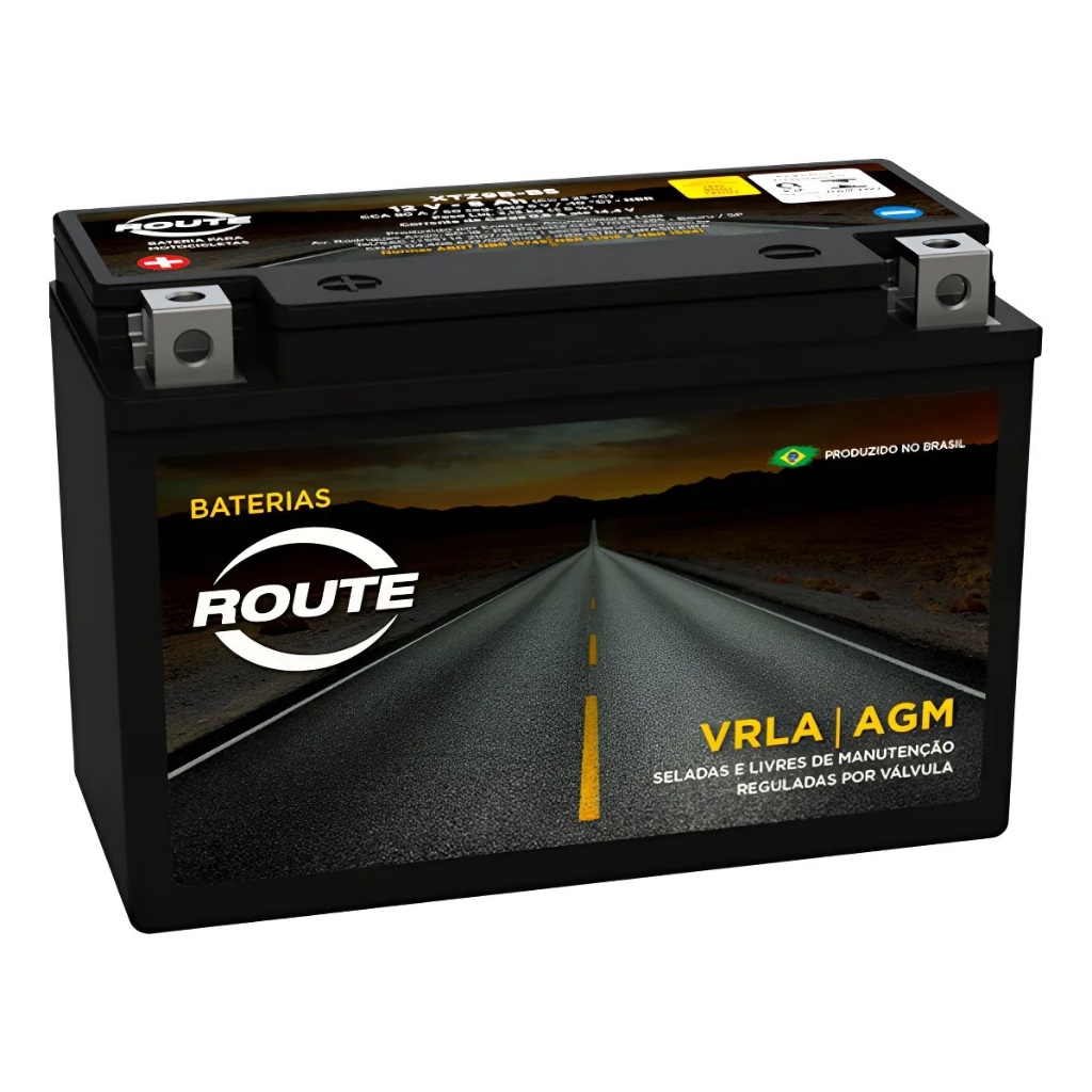 Bateria Moto Route XTZ9BBS - XTZ9B-BS Yamaha Xt 660z Tenere 12v 8ah