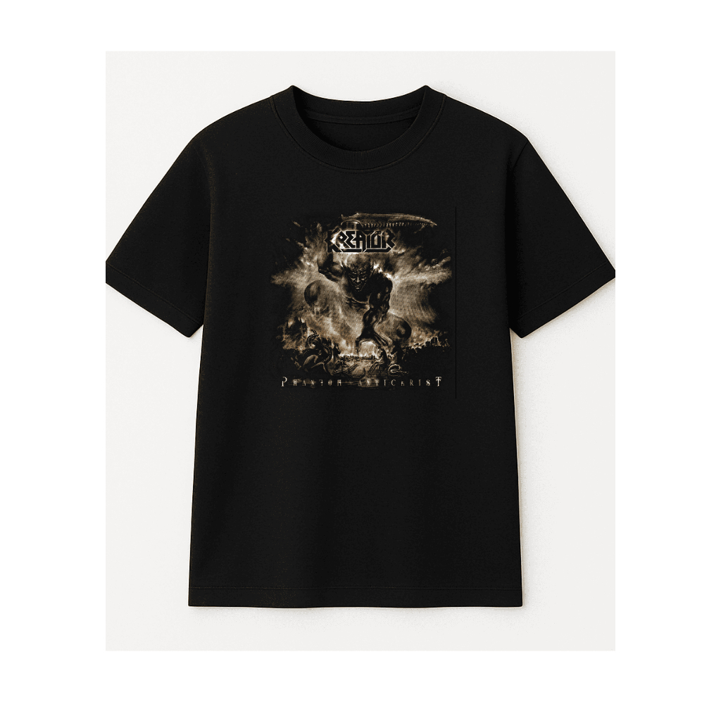 Camiseta Rock Vintage 100% Algodão – Modelo "Kreator Phantom" | Edição Exclusiva Streetwear Unissex Casual
