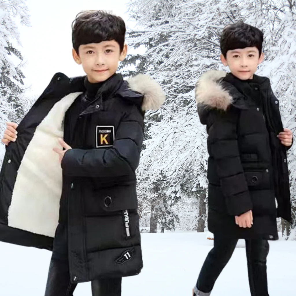 Parka infantil Juvenil Masculina Jaqueta com Forro Quentinho de Inverno