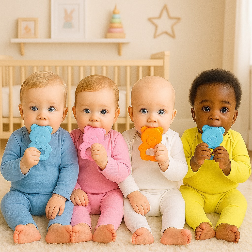 Brinquedos Para Bebê Chocalhos Mordedor Sensorial 5 Peças Brinquedo Infantil - Para Crianças