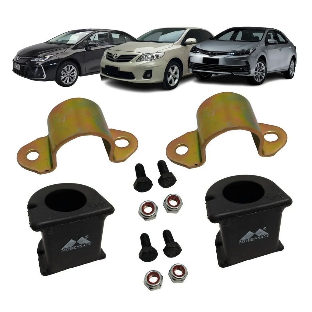 Par Bucha Barra Estabilizadora Dianteira Corolla 1.8 2.0 2009 a 2023 24mm Original Mobensani Com NFe