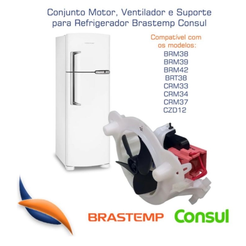 Motor ventilador suporte 110v BRM Brastemp /Consul
