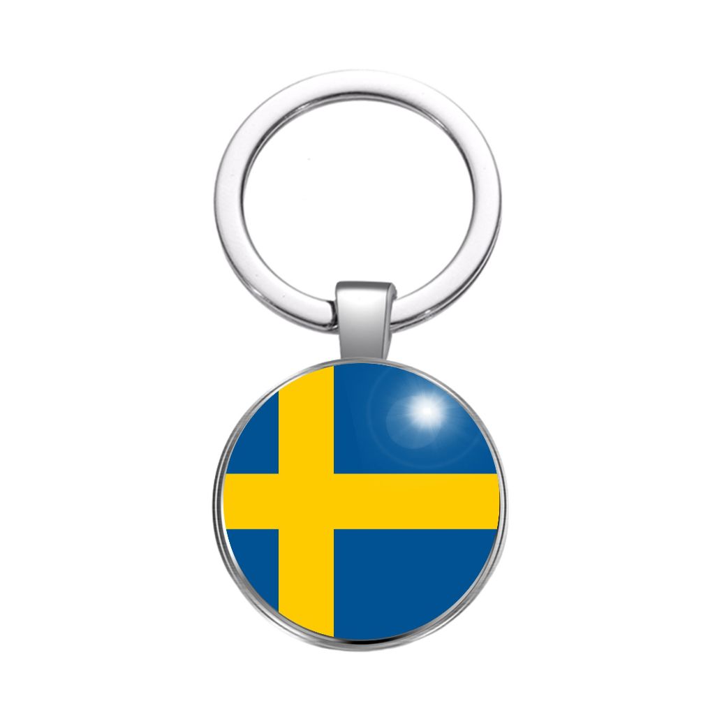Chaveiro Bandeira da Suécia Noruega Islândia Países Nórdicos