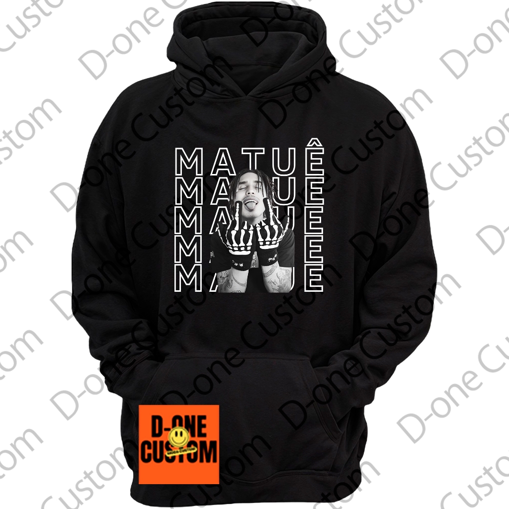 Moletom Blusa de Frio Matue Frente Reggae Musica Cantor Hip-Hop Estampado Homenagem