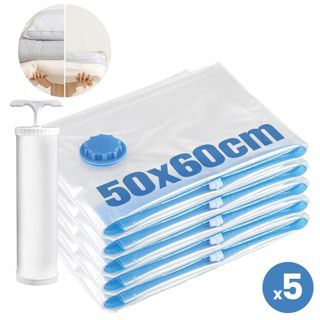 Saco a Vácuo para Roupas Viagem com Bomba Manual Organizador Mala Guarda Roupa