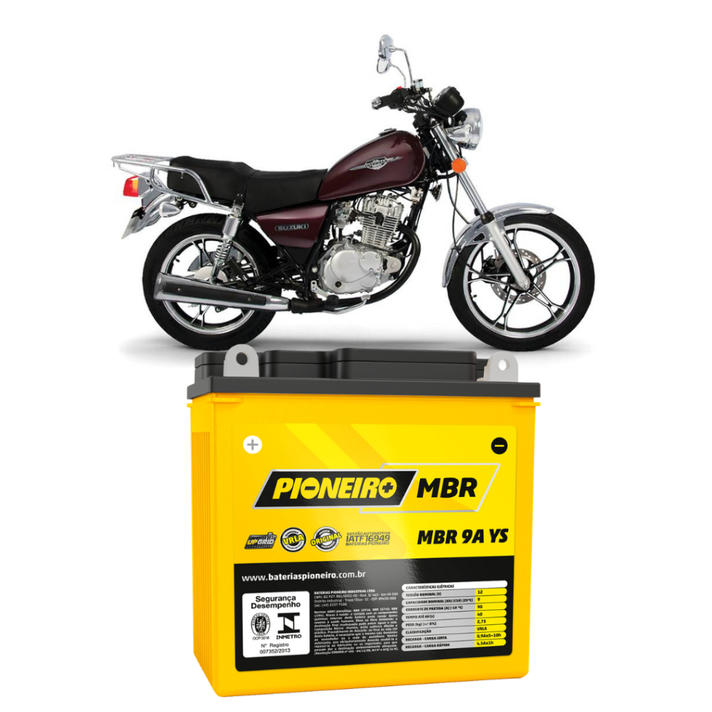 Bateria Moto Suzuki Intruder 125 Pioneiro Mbr 9a Ys 12v 9ah
