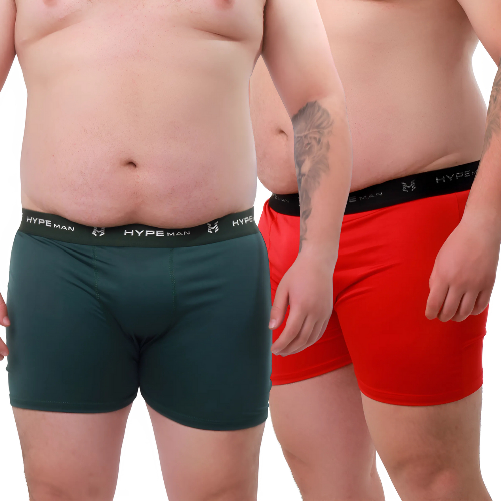 Cueca Plus Size Boxer Masculina Kit 2 Cuecas Box G1 G2 G3 de Microfibra Extra Grande com Forro