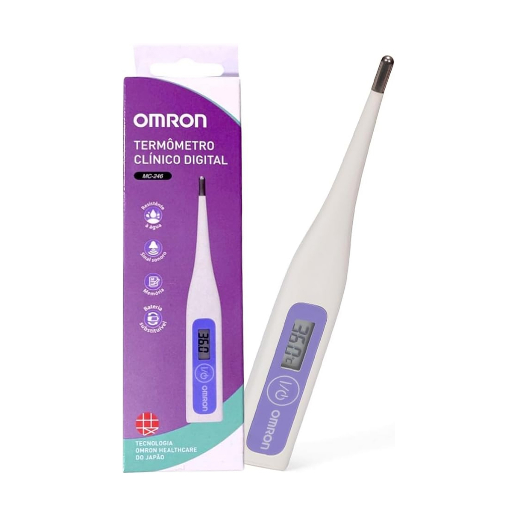 Termômetro Digital Clínico Violeta Mc-246 Omron em Oferta na Shopee