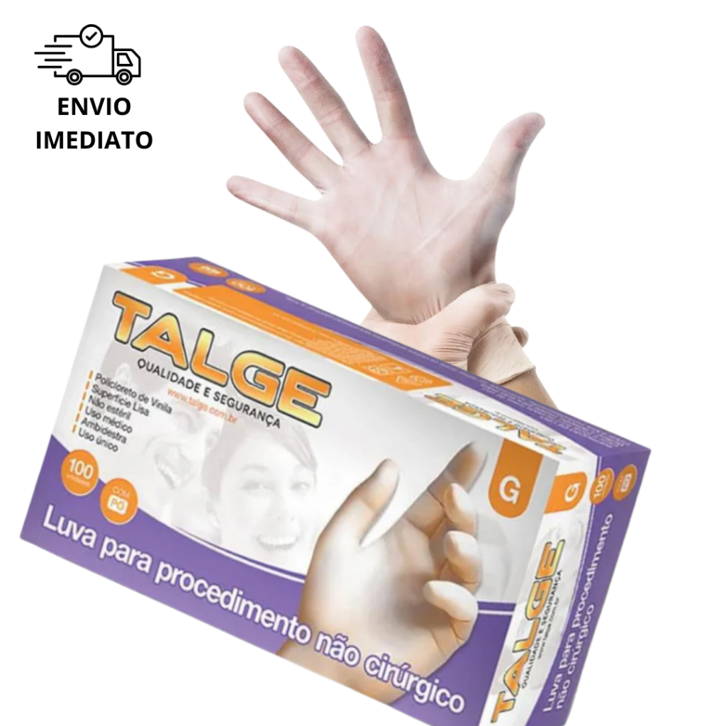 Luva Vinil Com Pó Luva Branca Descartável Para Procedimento Descartável 100 Unidades em Oferta na Shopee