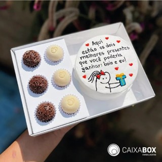 KIT 5~20 CAIXAS BENTO + 6 DOCES 21x15x09 - PRESENTE - CONFEITARIA - MINI BOLO - BENTÔ CAKE - DOCES