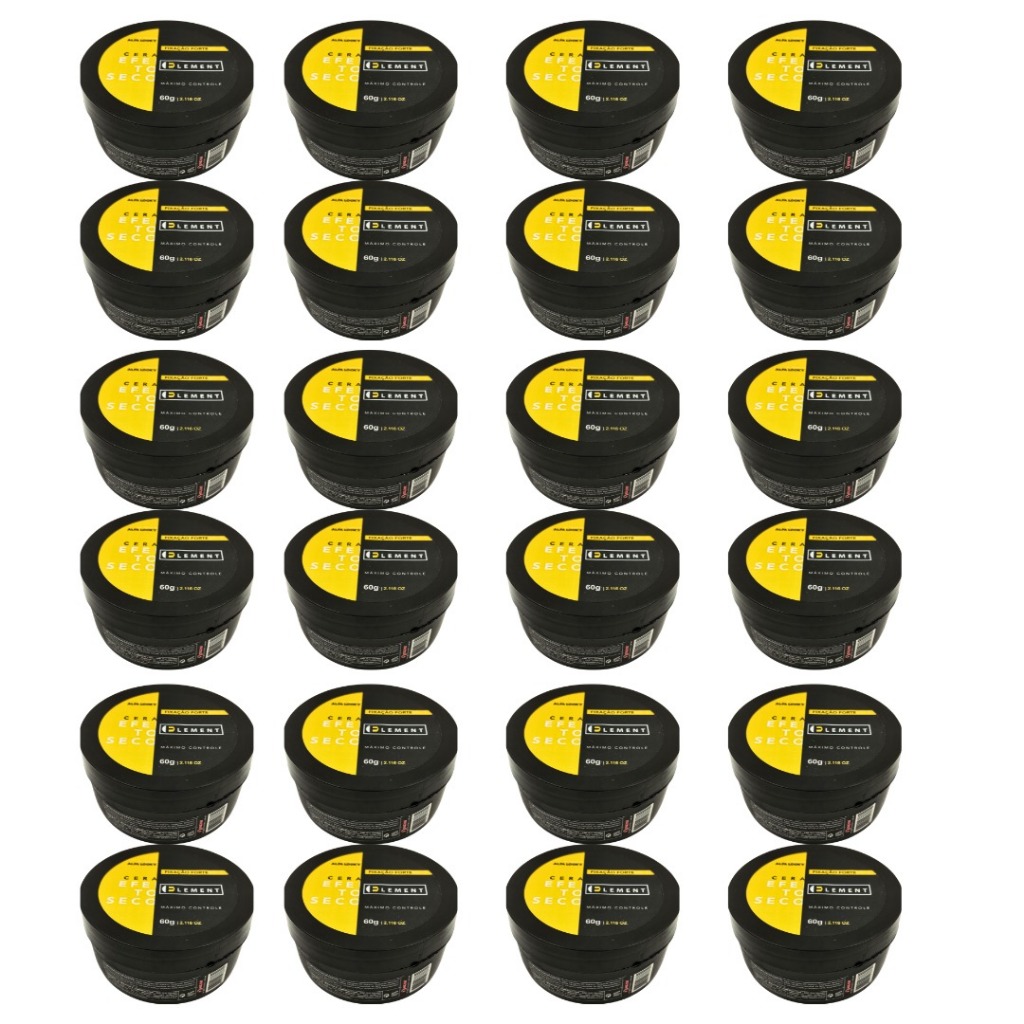 Atacado Kit 24 Pomadas Modeladoras Capilares Element Fixação Forte 60g  Acabamento Seco Atacado
