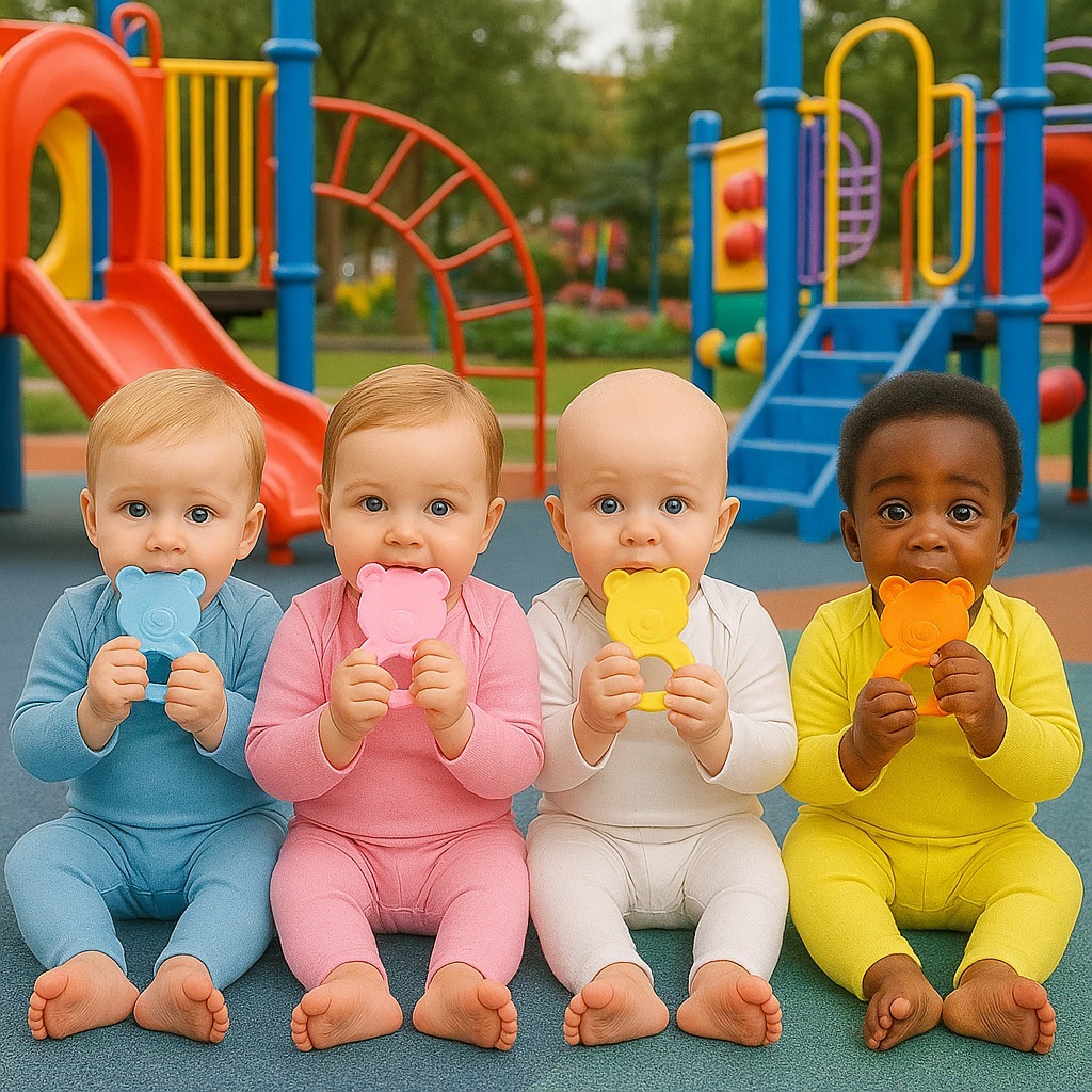 Brinquedos Para Bebê Chocalhos Mordedor Sensorial 5 Peças Brinquedo Infantil -- Para Crianças