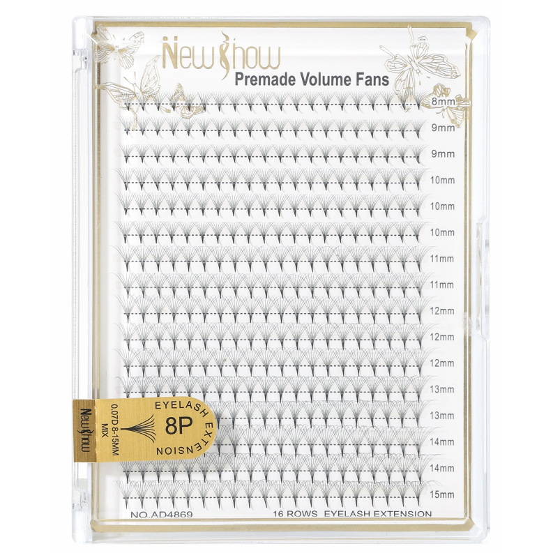 New Show Cílios Tufinho sem Nó 12 linhas - Cílios Postiços (5P/8P  0.07D 8-15MMMIX) em Oferta na Shopee