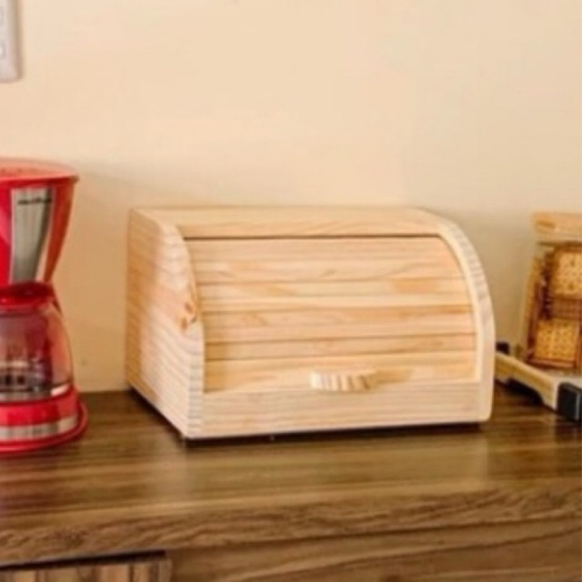 Porta Pão pães Bolo Torrada de Madeira Pinus Com Tampa Retrátil Tamanho G Decoração cozinha Decoração elegante em Oferta na Shopee