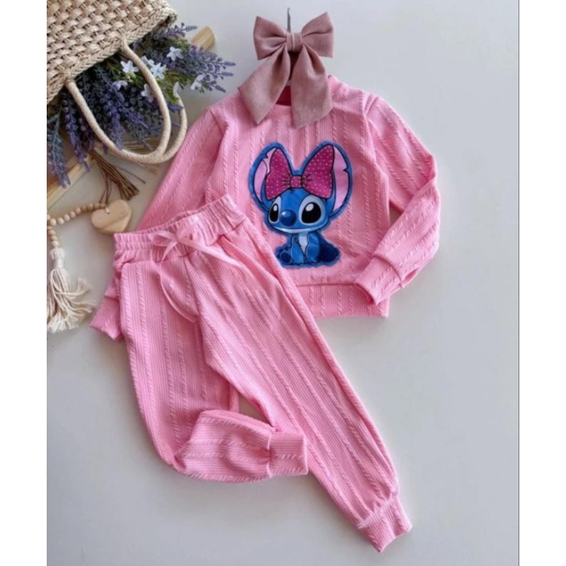 Conjunto Infantil Stitch Roupa Inverno Frio em Oferta na Shopee