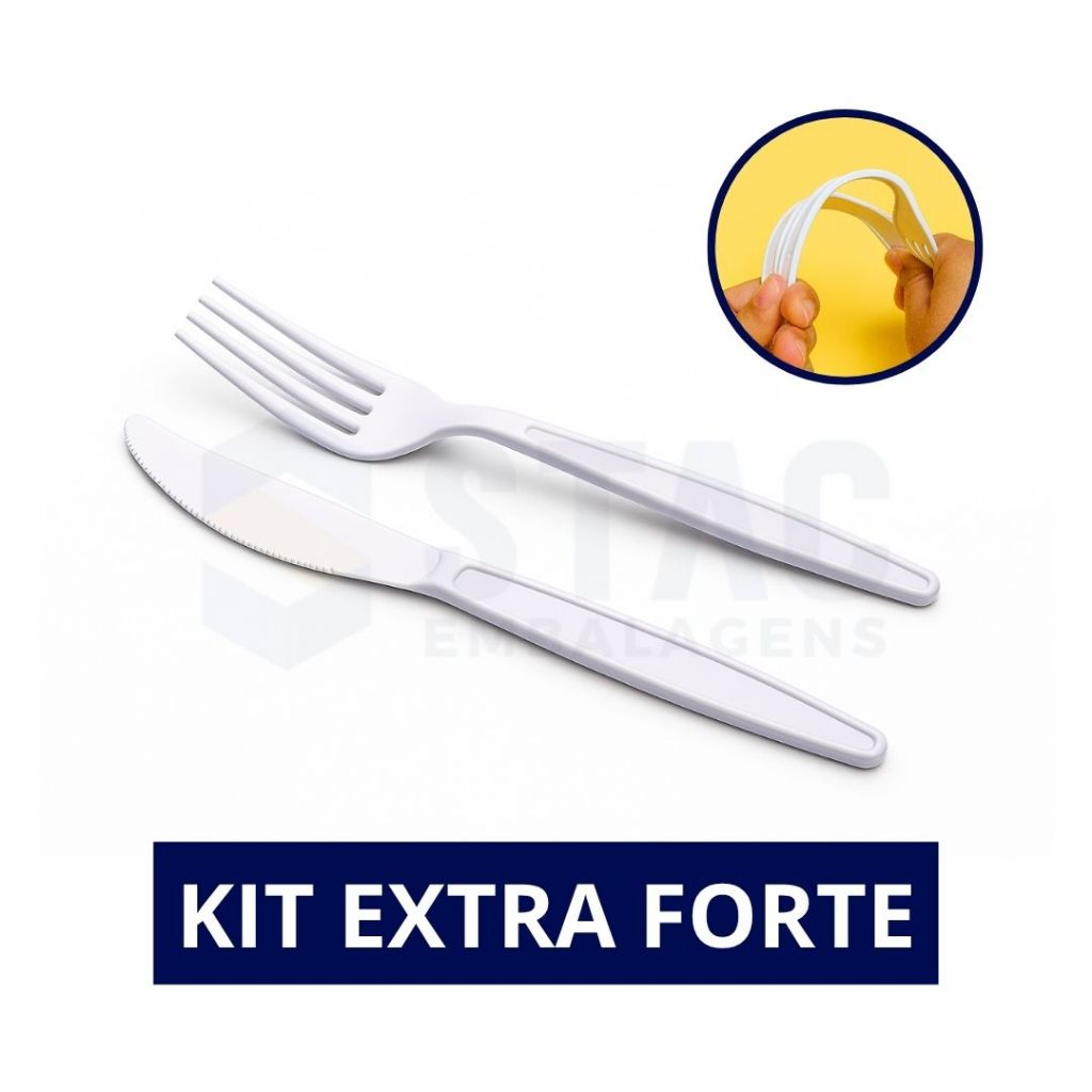 Kit 200 Unid Garfinho E Faca Descartável Resistente P/ Festas 100 Garfos + 100 Facas Restaurante em Oferta na Shopee