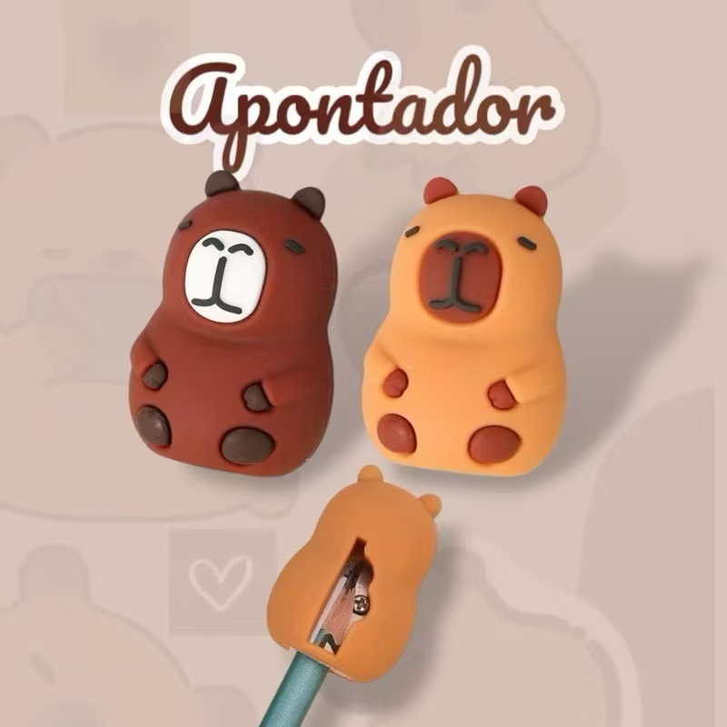 🐾 Apontador Capivara Fofo – 4 Modelos Criativos ✨